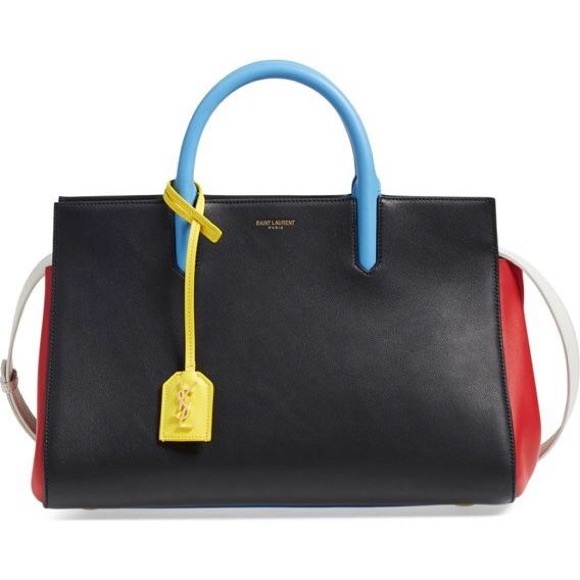 Saint Laurent Handbags - Saint Laurent Rive Rare Color Block